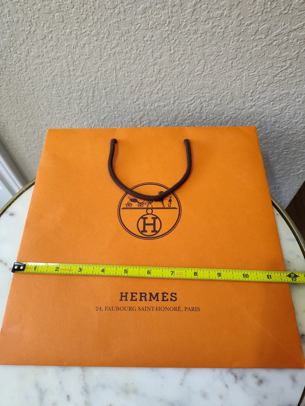 HERMÈS Large Boutique Shopping Bag Ribbon Card Envelope Receipt Sleeve Set